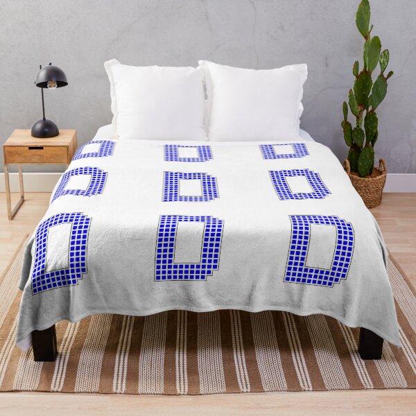 Item preview, Uppercase D - Blue Pixel Block Character designed and sold by PixelGlyphs.
