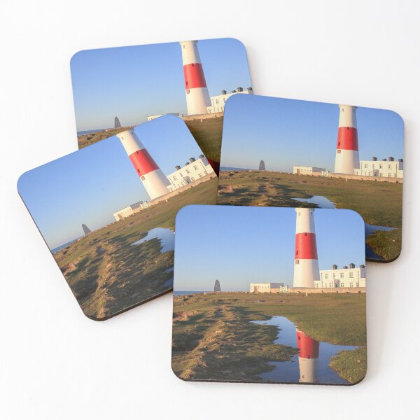 Item preview, Portland Bill Lighthouse at Sunrise reflected in a Puddle designed and sold by Aham Photos.