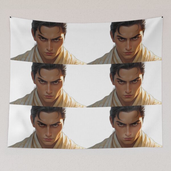 Item preview, Intense Portrait of a Young Man in Traditional Attire designed and sold by ART ATTACK ZONE.