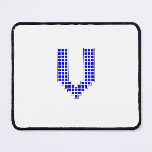 Item preview, Uppercase V - Blue Pixel Block Character designed and sold by PixelGlyphs.