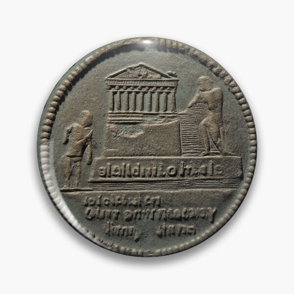 Item preview, 02of40 Ancient Mystical Bronze Coin MELON Artifact designed and sold by TheBrainArt.