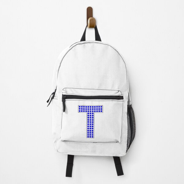 Item preview, Uppercase T - Blue Pixel Block Character designed and sold by PixelGlyphs.