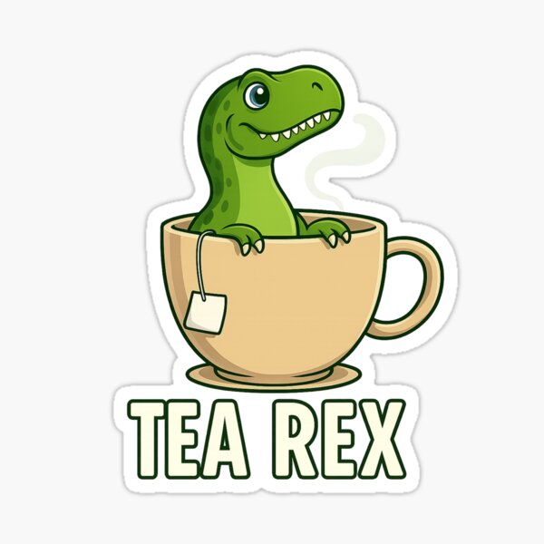 Artikel-Vorschau von Tea Rex Lustiger T-Rex Dinosaurier Tee Pun, designt und verkauft von Mythoros.