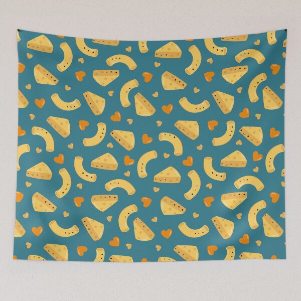 Item preview, kawaii macaroni and cheese - better together (teal) designed and sold by Becca Alessi.