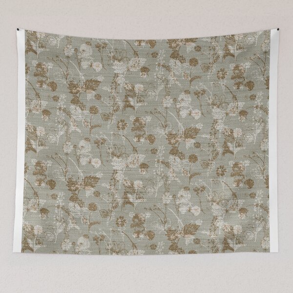 Item preview,  Botanic on juta gray designed and sold by Alessandro Remo Mazzoni Remotextiles.