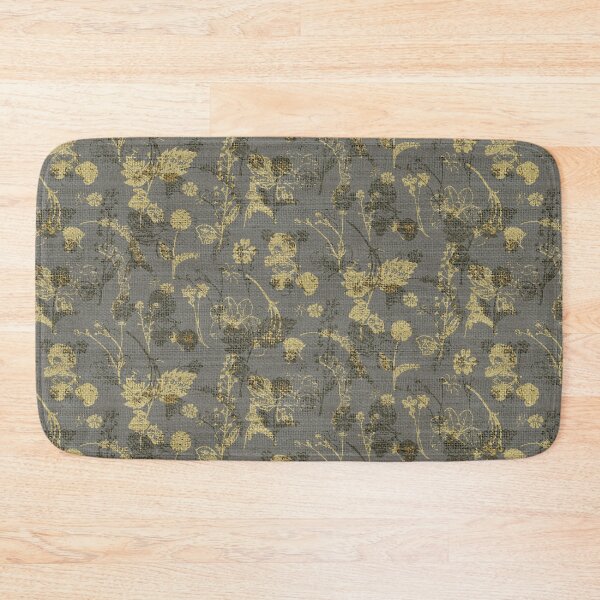 Item preview, Botanic on juta gray yellow designed and sold by Alessandro Remo Mazzoni Remotextiles.