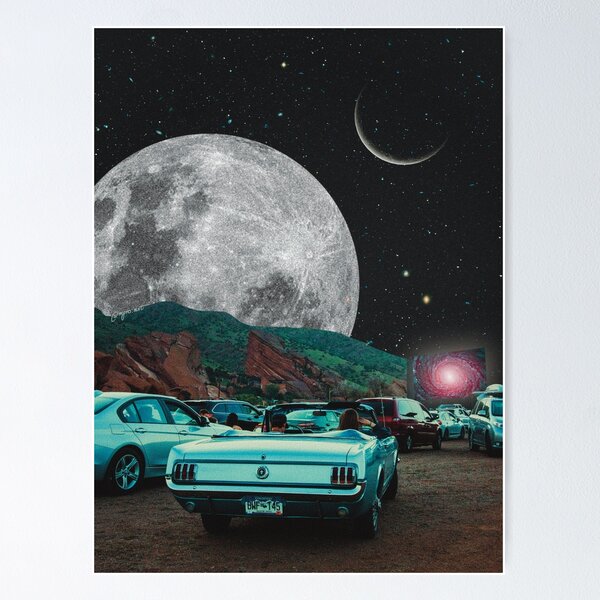 Item preview, Drive-in cinema under the Moon designed and sold by mgro-art.