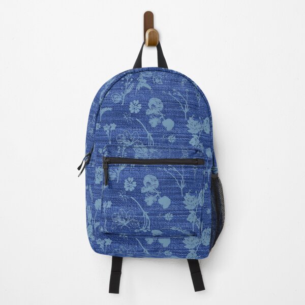 Item preview, Botanic on juta blue designed and sold by Alessandro Remo Mazzoni Remotextiles.