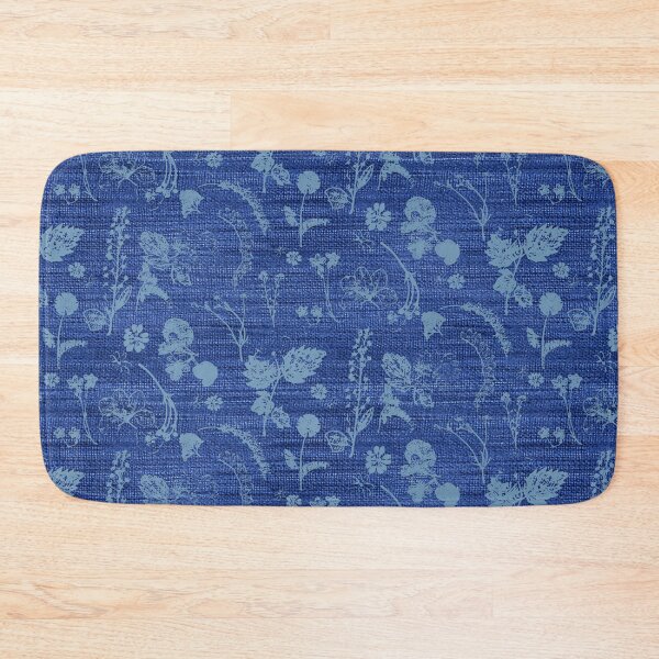Item preview, Botanic on juta blue designed and sold by Alessandro Remo Mazzoni Remotextiles.