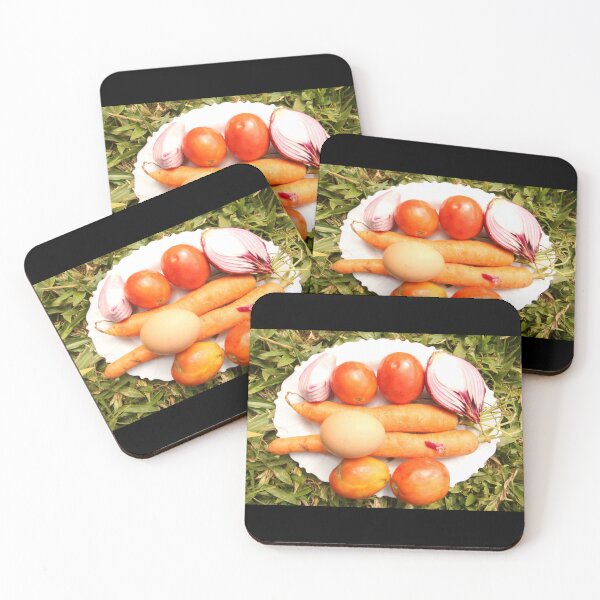 Item preview, A plate of food with raw tomatoes,carrots,eggs and onions. designed and sold by Jamesk82.