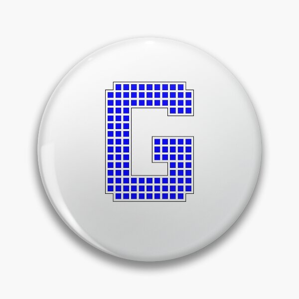 Item preview, Uppercase G - Blue Pixel Block Character designed and sold by PixelGlyphs.