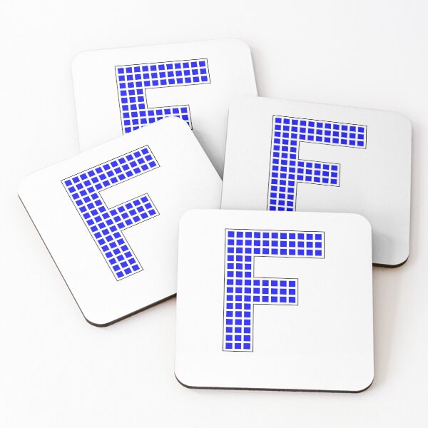 Item preview, Uppercase F - Blue Pixel Block Character designed and sold by PixelGlyphs.