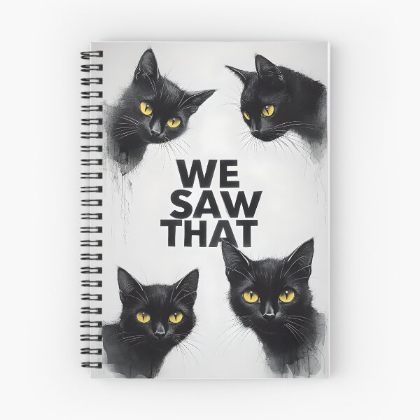 Item preview, We Saw That – Funny Black Cats Illustration with Bold Text designed and sold by Art Garden.