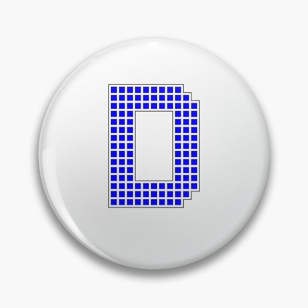 Item preview, Uppercase D - Blue Pixel Block Character designed and sold by PixelGlyphs.