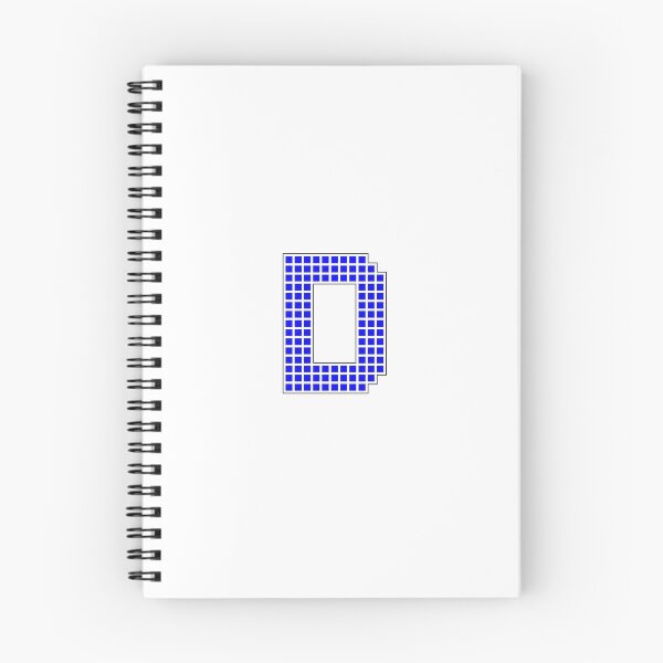 Item preview, Uppercase D - Blue Pixel Block Character designed and sold by PixelGlyphs.