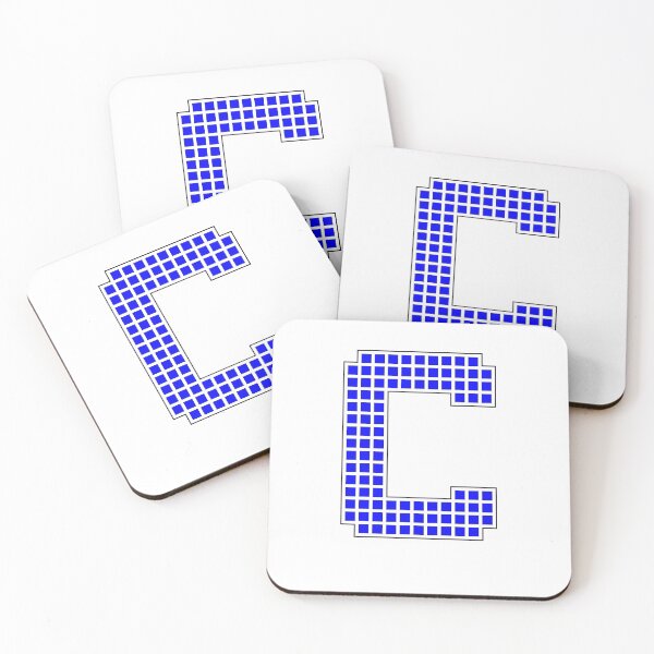 Item preview, Uppercase C - Blue Pixel Block Character designed and sold by PixelGlyphs.