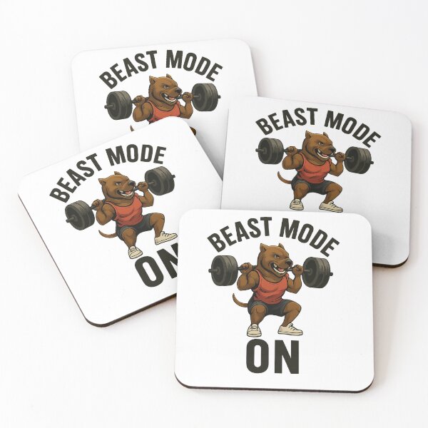 Item preview, Beast Mode ON – Muscular Pitbull Gym Design designed and sold by B-M-Store.
