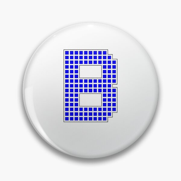 Item preview, Uppercase B - Blue Pixel Block Character designed and sold by PixelGlyphs.