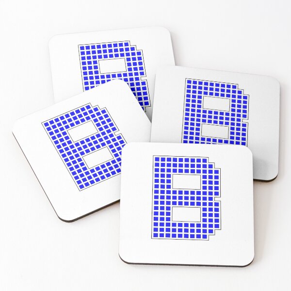 Item preview, Uppercase B - Blue Pixel Block Character designed and sold by PixelGlyphs.