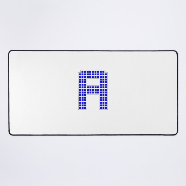 Item preview, Uppercase A - Blue Pixel Block Character designed and sold by PixelGlyphs.