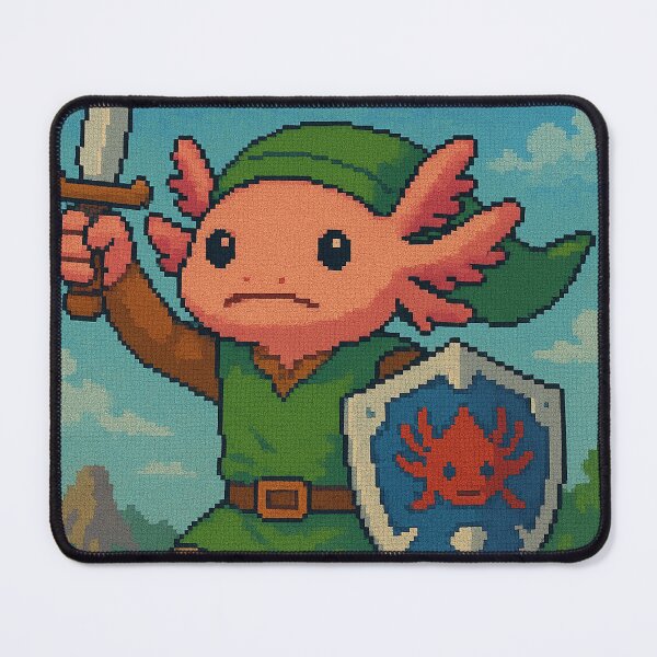 Item preview, Legend of Axolotl – Fantasy Pixel Hero Art designed and sold by gandolfwizard.