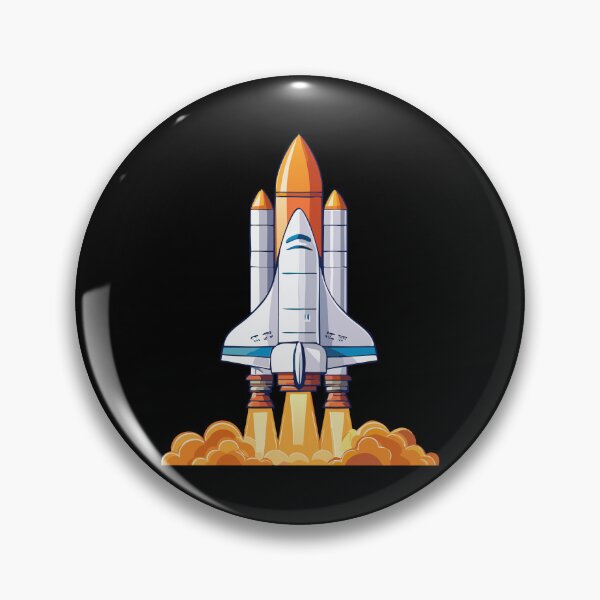 Item preview, Space Ship Shuttle Launch, Space shuttle taking off on a mission, Illustration of a space shuttle rocket launch, capturing the energy and excitement of liftoff designed and sold by Danler.