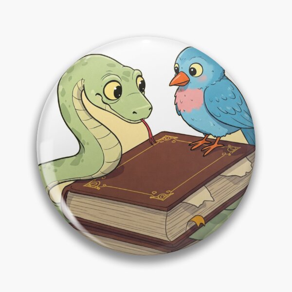 Item preview, Wise Snake and Bird on a Book designed and sold by Alta-store.
