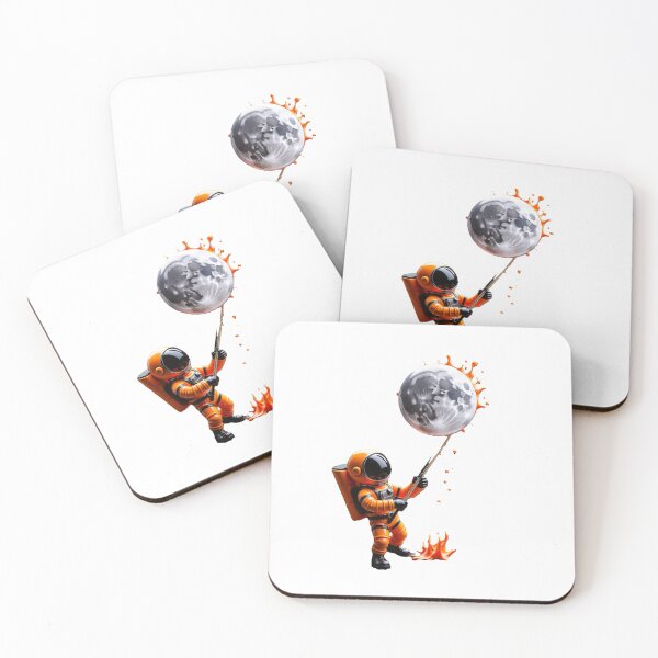 Item preview, Astronaut Moon Fishing – Playful Cosmic Space Explorer designed and sold by Dark-Circuit-Haven.