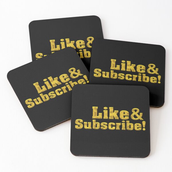 Item preview, Like And Subscribe! Bold Gold Text designed and sold by Swabcraft.