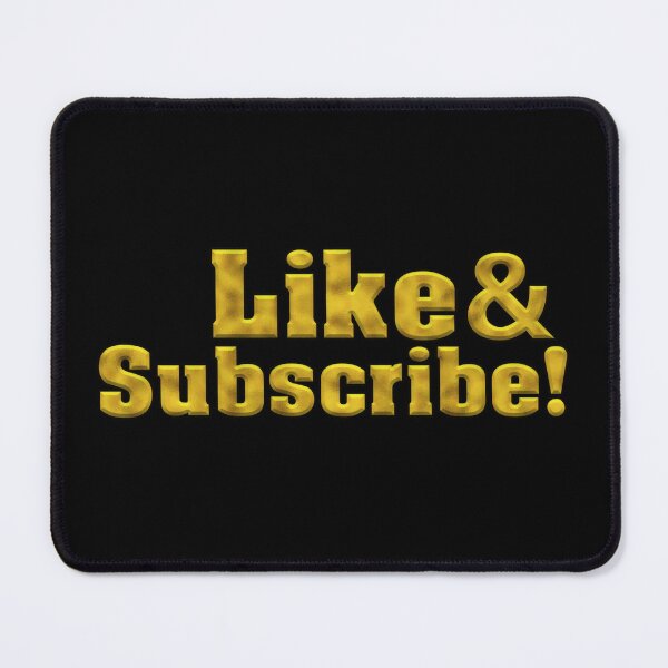 Item preview, Like And Subscribe! Bold Gold Text designed and sold by Swabcraft.