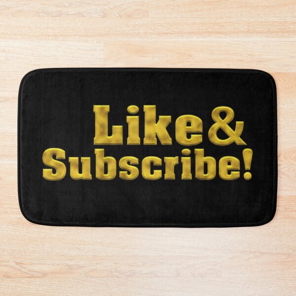 Item preview, Like And Subscribe! Bold Gold Text designed and sold by Swabcraft.