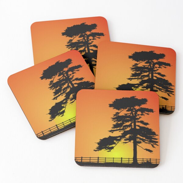 Item preview, "Golden Silence – Sunset Behind the Fence" designed and sold by MindfluxStudio.
