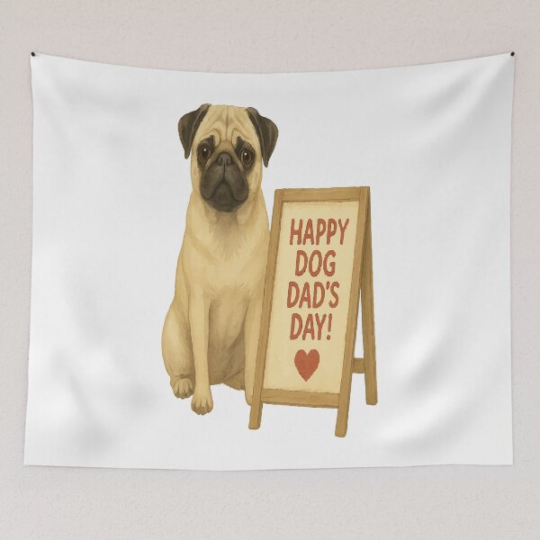 Item preview, Proud Pug Wishes You a Happy Dog Dad’s Day! designed and sold by AbstractAnom.