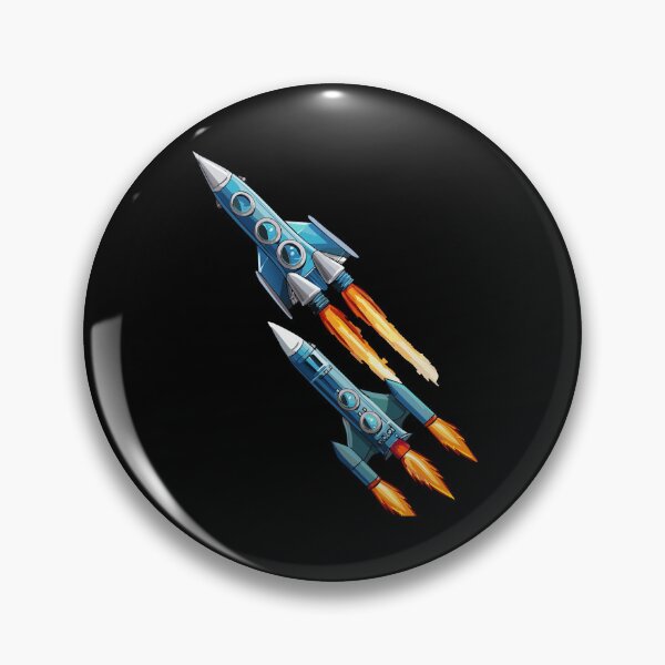 Item preview, Two flying cartoon rocket in flat style isolated on white background, Space Shuttle Launch, Space rocket launch and flies, Launch spaceship or spacecraft. Rocket fast flying for space designed and sold by Danler.