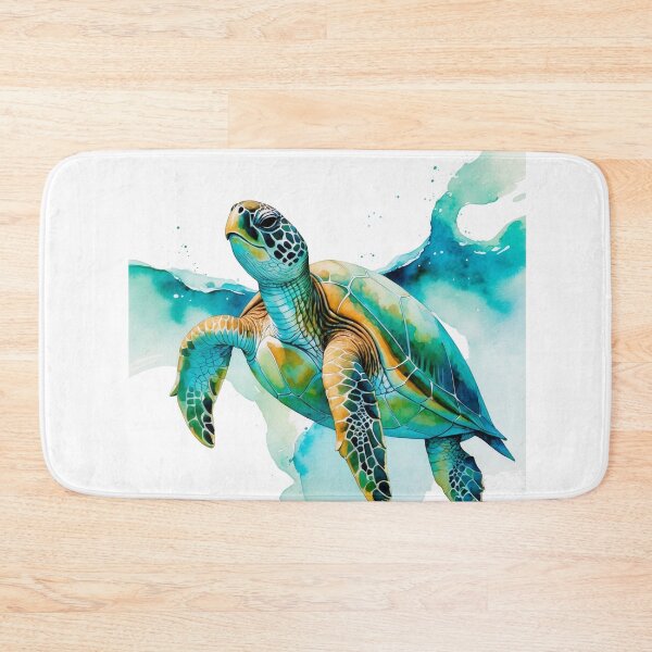 Item preview, Hawaiian Honu Sea Turtle Ocean Watercolor Design designed and sold by alohagiftbox.