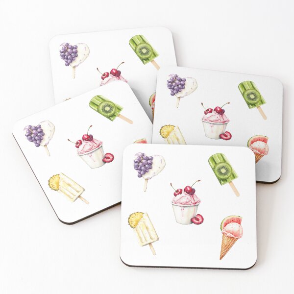 Item preview, Tropical Watercolor Ice Cream and Popsicles – Summer Fruit Treats designed and sold by VikArt7.