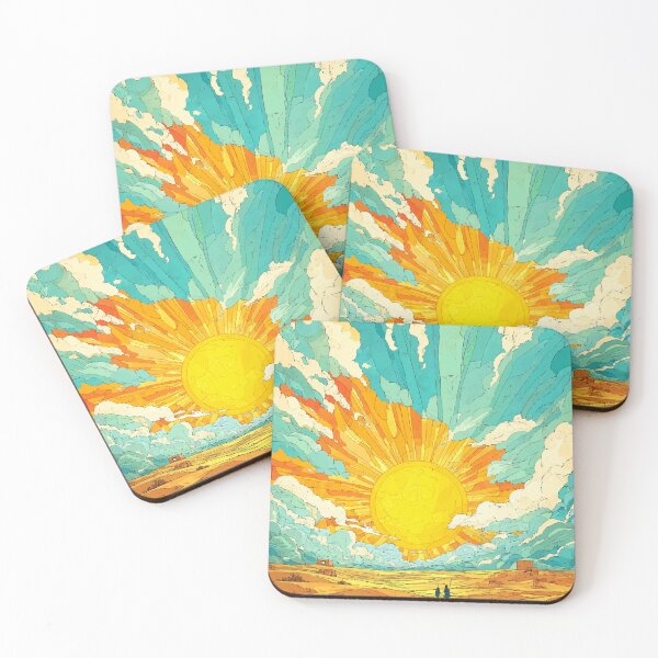 Item preview, Into the Radiant Horizon – Epic Sunset Illustration designed and sold by Moss and Moon Studio.