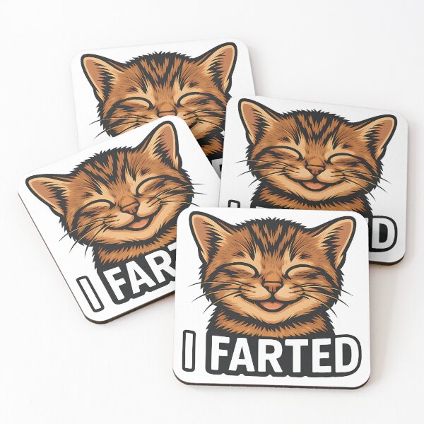 Item preview, Funny Cat Meme Shirt - “I Farted” Cute Kitten Face Design designed and sold by WAUZ.