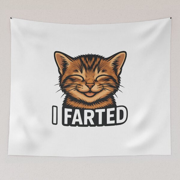 Item preview, Funny Cat Meme Shirt - “I Farted” Cute Kitten Face Design designed and sold by WAUZ.