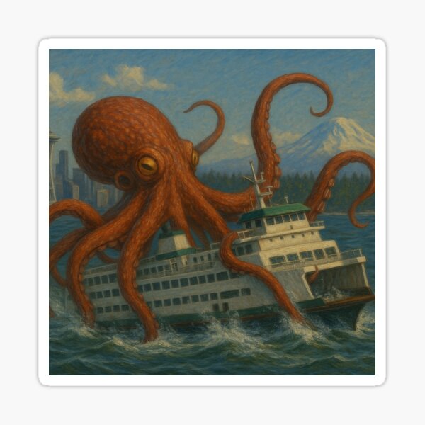 Item preview, Octopus vs ferry designed and sold by Joeylazer.