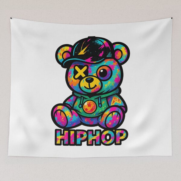 Item preview, Hip Hop Bear – Urban Streetwear Cartoon Style designed and sold by VIBE CRAFT STUDIO.