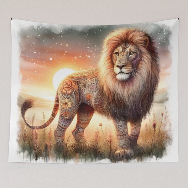 Item preview, Patterns of the Savanna Grassland Lion designed and sold by BreezyDawnDesigns.