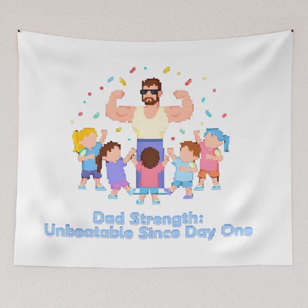 Item preview, Dad Strength: Unbeatable Since Day One Pixel Art | Fun Father’s Day Digital Print | Retro Gamer Dad Gift 2025 designed and sold by AnnDesignStudio.