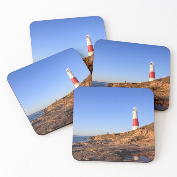 Item preview, Portland Bill Lighthouse at Sunrise Reflected in a Puddle designed and sold by Aham Photos.