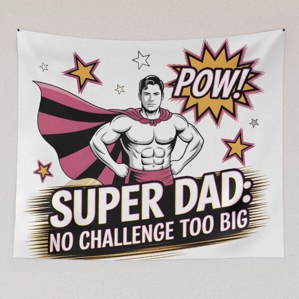 Item preview, Super Dad! Super Powers! POW! Comic Hero Father’s Day T-Shirt | Playful Dad Superhero Vector Design 2025 designed and sold by AnnDesignStudio.