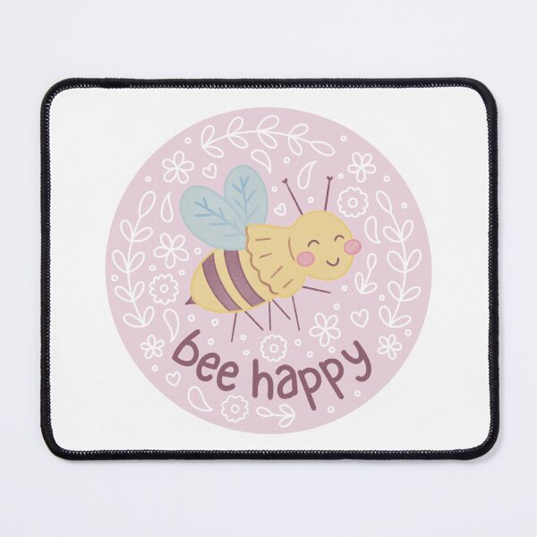 Item preview, bee happy cute positive bee designed and sold by winterpumpkin.