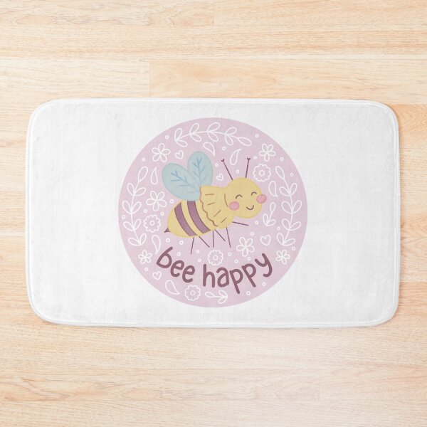 Item preview, bee happy cute positive bee designed and sold by winterpumpkin.