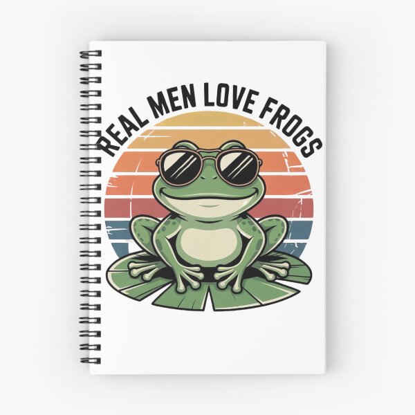 Item preview, Real Men Love Frogs - Vintage Retro Style designed and sold by ARTReMi.
