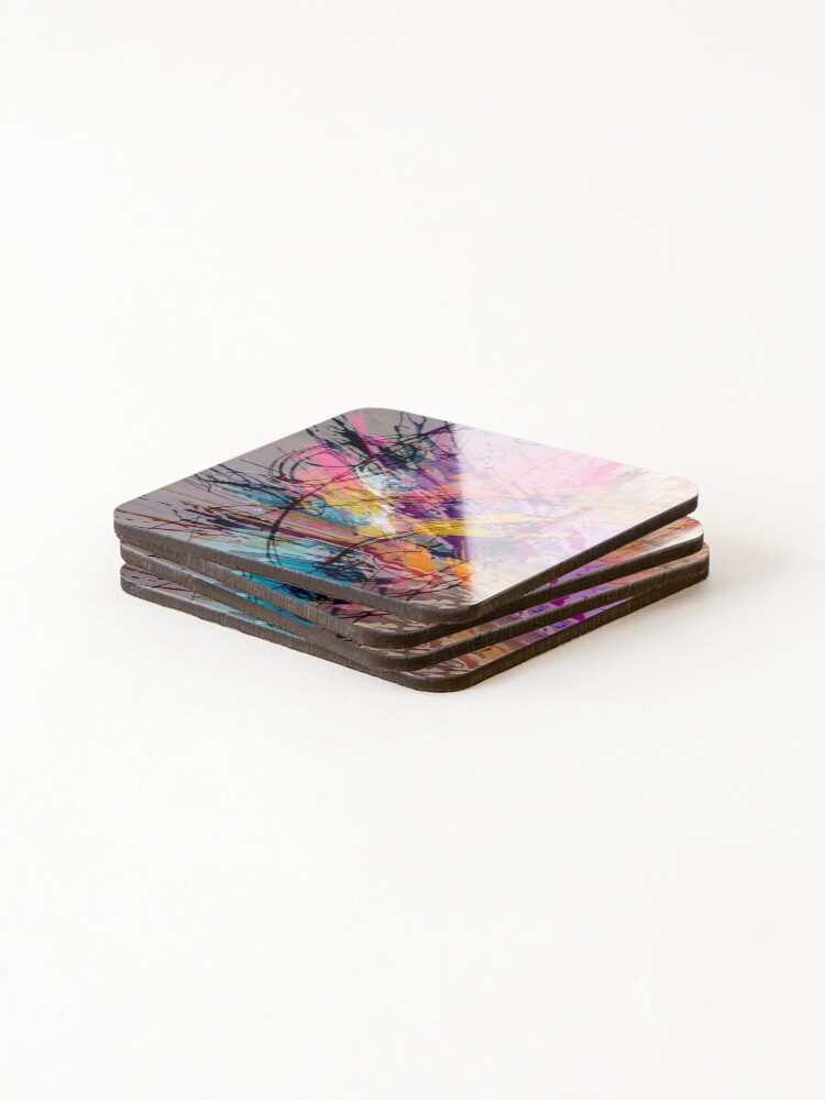 Thumbnail 4 of 5, Coasters (Set of 4), Explosion Abstract designed and sold by ViaARTfactory.