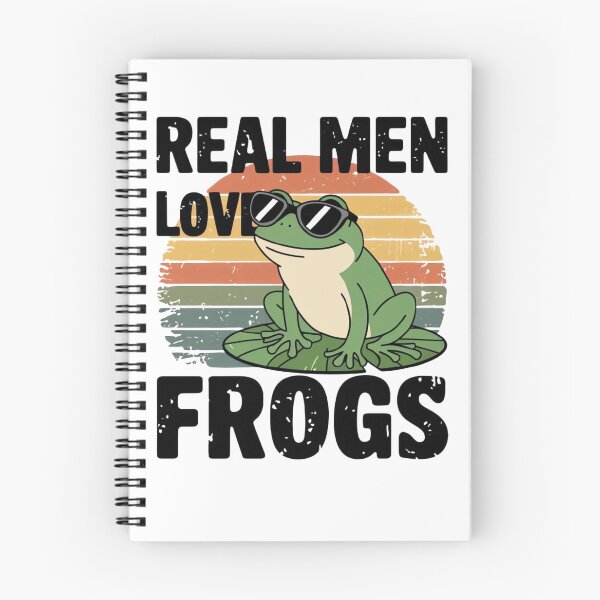 Item preview, Real Men Love Frogs - Vintage Retro Style designed and sold by ARTReMi.